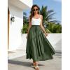 image:imageScarlet Darkness Long Skirts for Women Renaissance Costume Pirate Maxi Skirt Plus Size with PocketsArmy Green