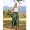 image:imageScarlet Darkness Long Skirts for Women Renaissance Costume Pirate Maxi Skirt Plus Size with PocketsArmy Green