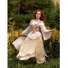 image:imageScarlet Darkness Long Skirts for Women Renaissance Costume Pirate Maxi Skirt Plus Size with PocketsBeige