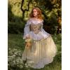 image:imageScarlet Darkness Long Skirts for Women Renaissance Costume Pirate Maxi Skirt Plus Size with PocketsBeige