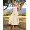 image:imageScarlet Darkness Long Skirts for Women Renaissance Costume Pirate Maxi Skirt Plus Size with PocketsBeige
