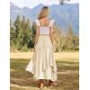 image:imageScarlet Darkness Long Skirts for Women Renaissance Costume Pirate Maxi Skirt Plus Size with PocketsBeige