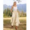 image:imageScarlet Darkness Long Skirts for Women Renaissance Costume Pirate Maxi Skirt Plus Size with PocketsBeige