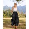 image:imageScarlet Darkness Long Skirts for Women Renaissance Costume Pirate Maxi Skirt Plus Size with PocketsBlack