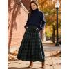 image:imageScarlet Darkness Long Skirts for Women Renaissance Costume Pirate Maxi Skirt Plus Size with PocketsBlue Green Plaid