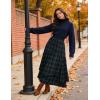 image:imageScarlet Darkness Long Skirts for Women Renaissance Costume Pirate Maxi Skirt Plus Size with PocketsBlue Green Plaid