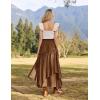 image:imageScarlet Darkness Long Skirts for Women Renaissance Costume Pirate Maxi Skirt Plus Size with PocketsBrown