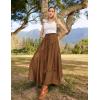 image:imageScarlet Darkness Long Skirts for Women Renaissance Costume Pirate Maxi Skirt Plus Size with PocketsBrown