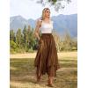 image:imageScarlet Darkness Long Skirts for Women Renaissance Costume Pirate Maxi Skirt Plus Size with PocketsBrown