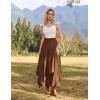 image:imageScarlet Darkness Long Skirts for Women Renaissance Costume Pirate Maxi Skirt Plus Size with PocketsBrown