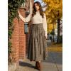 image:imageScarlet Darkness Long Skirts for Women Renaissance Costume Pirate Maxi Skirt Plus Size with PocketsBrown Plaid