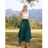image:imageScarlet Darkness Long Skirts for Women Renaissance Costume Pirate Maxi Skirt Plus Size with PocketsDeep Green