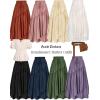 image:imageScarlet Darkness Long Skirts for Women Renaissance Costume Pirate Maxi Skirt Plus Size with PocketsDeep Green