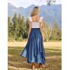 image:imageScarlet Darkness Long Skirts for Women Renaissance Costume Pirate Maxi Skirt Plus Size with PocketsDenim Blue