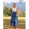 image:imageScarlet Darkness Long Skirts for Women Renaissance Costume Pirate Maxi Skirt Plus Size with PocketsDenim Blue