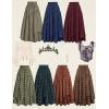 image:imageScarlet Darkness Long Skirts for Women Renaissance Costume Pirate Maxi Skirt Plus Size with PocketsEarthy Brown Plaid