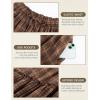 image:imageScarlet Darkness Long Skirts for Women Renaissance Costume Pirate Maxi Skirt Plus Size with PocketsEarthy Brown Plaid