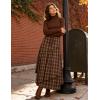 image:imageScarlet Darkness Long Skirts for Women Renaissance Costume Pirate Maxi Skirt Plus Size with PocketsEarthy Brown Plaid