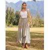 image:imageScarlet Darkness Long Skirts for Women Renaissance Costume Pirate Maxi Skirt Plus Size with PocketsGray Brown