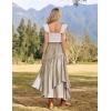 image:imageScarlet Darkness Long Skirts for Women Renaissance Costume Pirate Maxi Skirt Plus Size with PocketsGray Brown
