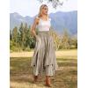image:imageScarlet Darkness Long Skirts for Women Renaissance Costume Pirate Maxi Skirt Plus Size with PocketsGray Brown