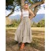 image:imageScarlet Darkness Long Skirts for Women Renaissance Costume Pirate Maxi Skirt Plus Size with PocketsGray Brown