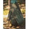 image:imageScarlet Darkness Long Skirts for Women Renaissance Costume Pirate Maxi Skirt Plus Size with PocketsGreen Yellow Plaid