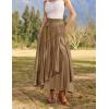 image:imageScarlet Darkness Long Skirts for Women Renaissance Costume Pirate Maxi Skirt Plus Size with PocketsKhaki