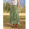 image:imageScarlet Darkness Long Skirts for Women Renaissance Costume Pirate Maxi Skirt Plus Size with PocketsLight Green