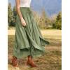 image:imageScarlet Darkness Long Skirts for Women Renaissance Costume Pirate Maxi Skirt Plus Size with PocketsLight Green