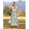image:imageScarlet Darkness Long Skirts for Women Renaissance Costume Pirate Maxi Skirt Plus Size with PocketsMint Green