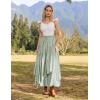 image:imageScarlet Darkness Long Skirts for Women Renaissance Costume Pirate Maxi Skirt Plus Size with PocketsMint Green