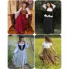 image:imageScarlet Darkness Long Skirts for Women Renaissance Costume Pirate Maxi Skirt Plus Size with PocketsMint Green