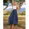 image:imageScarlet Darkness Long Skirts for Women Renaissance Costume Pirate Maxi Skirt Plus Size with PocketsNavy Blue