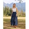 image:imageScarlet Darkness Long Skirts for Women Renaissance Costume Pirate Maxi Skirt Plus Size with PocketsNavy Blue