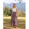 image:imageScarlet Darkness Long Skirts for Women Renaissance Costume Pirate Maxi Skirt Plus Size with PocketsPlum Gray