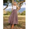 image:imageScarlet Darkness Long Skirts for Women Renaissance Costume Pirate Maxi Skirt Plus Size with PocketsPlum Gray