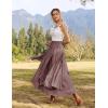 image:imageScarlet Darkness Long Skirts for Women Renaissance Costume Pirate Maxi Skirt Plus Size with PocketsPlum Gray