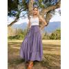 image:imageScarlet Darkness Long Skirts for Women Renaissance Costume Pirate Maxi Skirt Plus Size with PocketsPurple