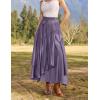 image:imageScarlet Darkness Long Skirts for Women Renaissance Costume Pirate Maxi Skirt Plus Size with PocketsPurple