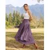 image:imageScarlet Darkness Long Skirts for Women Renaissance Costume Pirate Maxi Skirt Plus Size with PocketsPurple Gray