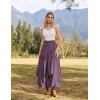 image:imageScarlet Darkness Long Skirts for Women Renaissance Costume Pirate Maxi Skirt Plus Size with PocketsPurple Gray