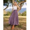 image:imageScarlet Darkness Long Skirts for Women Renaissance Costume Pirate Maxi Skirt Plus Size with PocketsPurple Gray