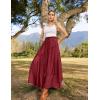 image:imageScarlet Darkness Long Skirts for Women Renaissance Costume Pirate Maxi Skirt Plus Size with PocketsWine