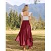 image:imageScarlet Darkness Long Skirts for Women Renaissance Costume Pirate Maxi Skirt Plus Size with PocketsWine