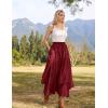 image:imageScarlet Darkness Long Skirts for Women Renaissance Costume Pirate Maxi Skirt Plus Size with PocketsWine