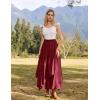image:imageScarlet Darkness Long Skirts for Women Renaissance Costume Pirate Maxi Skirt Plus Size with PocketsWine