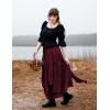 image:imageScarlet Darkness Long Skirts for Women Renaissance Costume Pirate Maxi Skirt Plus Size with PocketsWine Plaid