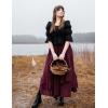image:imageScarlet Darkness Long Skirts for Women Renaissance Costume Pirate Maxi Skirt Plus Size with PocketsWine Plaid