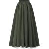 image:imageScarlet Darkness Maxi Long Skirt for Women Double Layered Renaissance SkirtsArmy Green